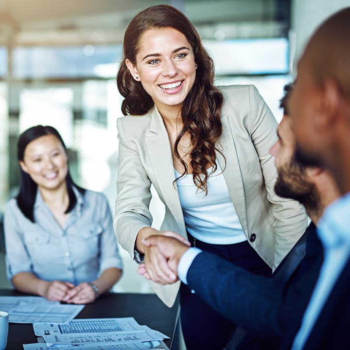 Business people in a corporate meeting